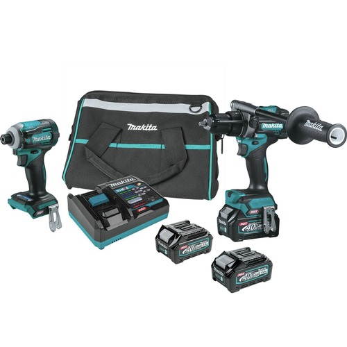 Combo Kits | Makita GT200D-BL4040-BNDL 40V max XGT Brushless Lithium-Ion Cordless Hammer Drill Driver and Impact Driver Combo Kit with 2 Batteries (2.5 Ah) and 1 Battery (4 Ah) Bundle image number 0
