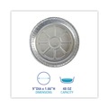 Food Service | Boardwalk BWKROUND9 48 oz. 9 in. Diameter x 1.66 in. Round Aluminum To-Go Containers - Silver (500/Carton) image number 5