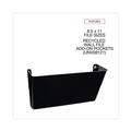Office Jansan | Universal UNV08122 13 in. x 4.13 in. x 14.5 in. Plastic Wall File Pocket - Letter, Black image number 2