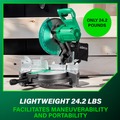 Miter Saws | Metabo HPT C10FCGSM 120V 15 Amp 10 in. Corded Compound Miter Saw image number 8