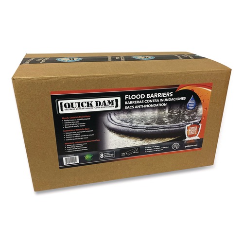 Safety Equipment | Quick Dam QD610-8 Flood Barriers, 6-in x 10 ft x 3.5-in, 8/Box image number 0