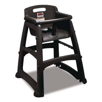 Rubbermaid Commercial Sturdy Chair Youth Seat with Casters Black