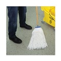 Mops | Boardwalk BWK732R 32 oz. Economical Lie-Flat Rayon Fiber Mop Head - White (12/Carton) image number 8