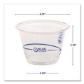 Cups and Lids | Eco-Products EP-CR9 BlueStripe 9 oz. Plastic 25 Percent Recycled Content Cold Cups - Clear/Blue (1000/Carton) image number 5