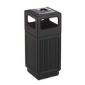 Trash & Waste Bins | Safco 9474BL Canmeleon 15-Gallon Polyethylene Recessed Panel Receptacles - Black image number 0