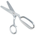 Scissors | Klein Tools G8210LRXB 10 in. Serrated Extra Blunt Bent Trimmer with Ring image number 1