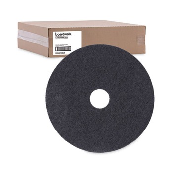 Boardwalk 18 in. Diameter Stripping Floor Pads - Black (5/Carton)