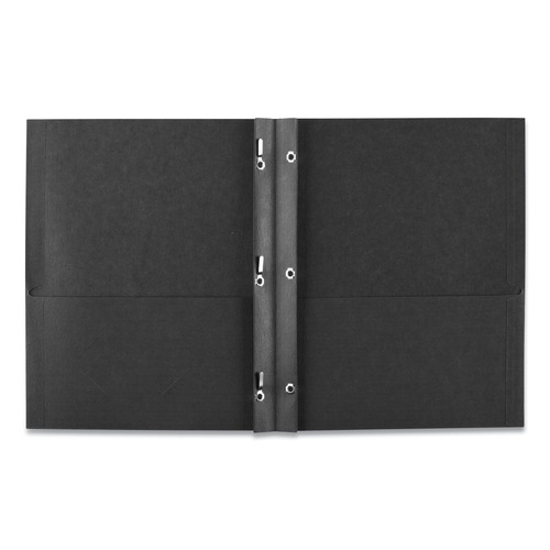 Office Jansan | Avery 47978 0.5 in. Capacity 11 in. x 8.5 in. Prong Fastener Two-Pocket Folder - Black (25/Box) image number 0