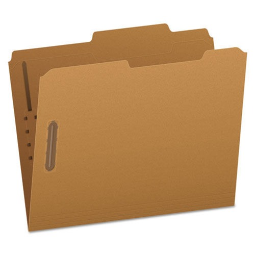 Office Jansan | Pendaflex FK213 2/5-Cut Tabs 2 Fasteners Letter Size Fastener Folders - Kraft Exterior (50/Box) image number 0
