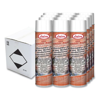 Claire 15 oz. Aerosol Spray Gel Vandal Mark Remover (12/Carton)