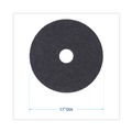 Cleaning Cloths | Boardwalk BWK4017BLA 17 in. Diameter Stripping Floor Pads - Black (5/Carton) image number 2