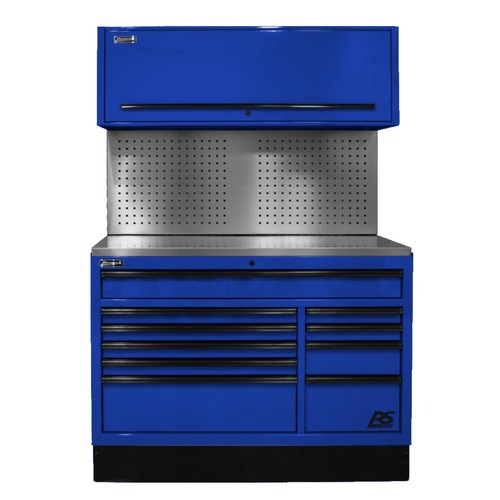 Cabinets | Homak BLCTS54004 54 in. CTS Conversion Kit with Tool Board Backsplash - Blue image number 0