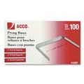 Office Jansan | ACCO 12993 2.75 in. Center to Center Standard 2-Piece 2-Prong Paper Fastener Bases - Silver (100/Box) image number 2