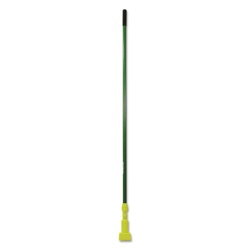 Mops | Rubbermaid Commercial FGH24600GR00 60 in. Gripper Fiberglass Mop Handle - Green/Yellow image number 0