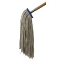 Mops | Boardwalk BWKCM22024 24 oz. Lie-Flat Cotton Fiber Mop Heads - White (12/Carton) image number 5