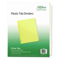 Office Jansan | Office Essentials 11468 11 in. x 8.5 in. 8-Tab Plastic Insertable Dividers - Clear Tabs (1-Set) image number 0