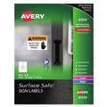  | Avery 61514 Surface Safe 3.5 in. x 5 in. Inkjet/Laser Printers Removable Label Safety Signs - White (60/Pack) image number 0