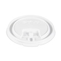Cups and Lids | SOLO LB3081-00007 Lift Back and Lock Tab Lids for 8 oz. Cups - White (100/Sleeve, 10 Sleeves/Carton) image number 0