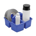 Office Jansan | Storex 00941U06C 9.25 in. x 9.25 in. x 5.25 in. 3 Sections Small Art Caddies - Assorted Colors (5/Pack) image number 6