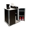 Utility Carts | Vertiflex VF35157 29.5 in. x 21 in. x 33 in. 9 Shelves Engineered Wood Refreshment Stand - White/Black image number 3