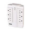 Office Jansan | RCA PSWTS6FV 1200 J 6 AC Outlets Swivel Surge Protector - White image number 1