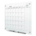 Labor Day Sale! Save $30 off $199! | Quartet GC3624F Infinity 36 in. x 24 in. Magnetic Glass One-Month Calendar Board - White image number 2