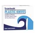 Cutlery | Boardwalk BWK KNIFEMWPS Mediumweight Polystyrene Knife - White (100/Box) image number 1
