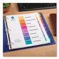 Office Jansan | Avery 11163 Ready Index 11 in. x 9.25 in. 8-Tab 1 to 8 Extra Wide Tabs Customizable TOC Dividers - Multicolor Tabs/White (1-Set) image number 3