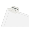 Office Jansan | Avery 11372 11 in. x 8.5 in. 26-Tab Preprinted Legal Exhibit Side 26 to 50 Tab Index Dividers - White (1-Set) image number 3