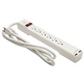  | Innovera IVR71660 6 AC Outlets 2 USB Ports 6 ft. Cord 1080 Joules Surge Protector - White image number 1