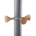  | Alba PMLUX6 44.8w x 21.67d x 70.8h 6 Hanger/6 Hook Garment Rack - Silver/Wood image number 3