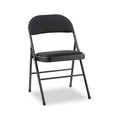  | Alera ALEFC97B Two-Brace Fabric Back Steel Folding Chair - Graphite (4-Piece/Carton) image number 0