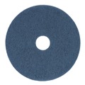 Office Jansan | Boardwalk BWK4014BLU 14 in. Diameter Scrubbing Floor Pads - Blue (5/Carton) image number 1
