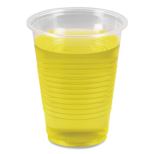 | Boardwalk BWKTRANSCUP7CT 7 oz. Polypropylene Plastic Cold Cups - Translucent (100 Cups/Sleeve, 25 Sleeves/Carton) image number 0