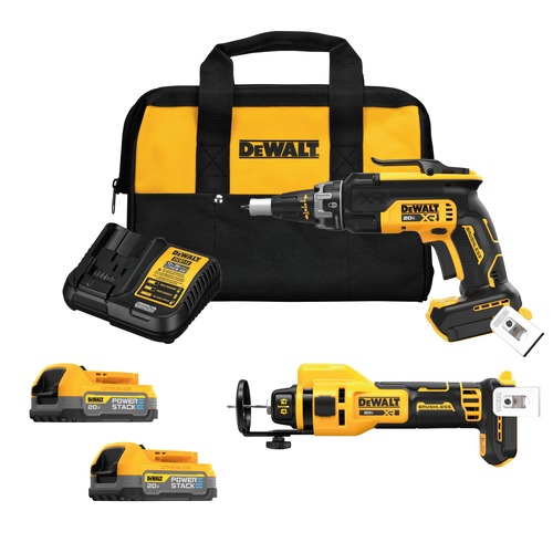 Screw Guns | Dewalt DCK265E2 20V MAX Brushless Screwgun and Cutout Kit with 2 Batteries (1.7 Ah) image number 0
