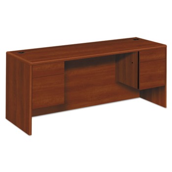 HON 10700 Series 72 in. x 24 in. x 29.5 in. 3/4 Height Pedestals Kneespace Credenza - Cognac