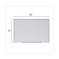 Percentage Off | Universal UNV44624 Deluxe 36 in. x 24 in. Melamine Dry Erase Board - White/Silver image number 2