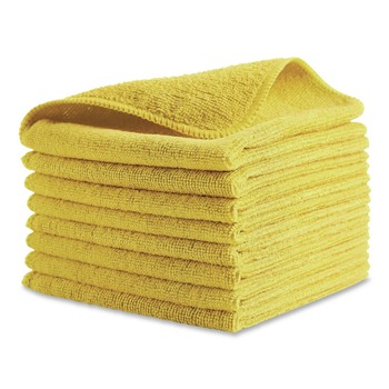 Rubbermaid Commercial 12 in. x 12 in. Microfiber Cleaning Cloths - Yellow (24/Pack)