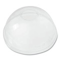 Cups and Lids | Karat C-KDL626 12 oz. to 24 oz. Cold Cup Dome PET Plastic Lids - Clear (1000/Carton) image number 2