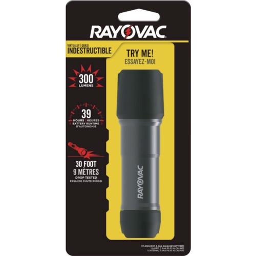 Winter Sales Event! Save up to 55%! | Rayovac ROVDIY3AAA1 3 AAA Batteries Virtually Indestructible LED Flashlight - Black image number 0