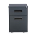  | Alera ALEPABFCH 14.96 in. x 19.29 in. x 21.65 in. 2-Drawers Box/Legal/Letter Left/Right File Pedestal - Charcoal image number 1