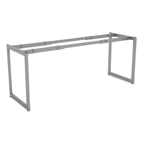 Office Desks & Workstations | Alera ALELSTB24GR Open Office Desk Series Adjustable O-Leg 24 in. Desk Base - Silver image number 0