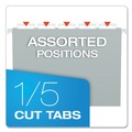 Office Jansan | Pendaflex 81604 1/5-Cut Tabs Letter Size Colored Hanging Folders - Gray (25/Box) image number 3