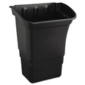 Cleaning Carts | Rubbermaid Commercial FG335388BLA 8 Gallon Rectangular Optional Utility Cart Refuse/Utility Bin - Black image number 0