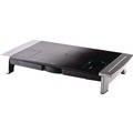 Office Furniture Accessories | Fellowes Mfg Co. 8031001 27 in. x 14 in. x 4 in. to 6.5 in. Office Suites Premium Monitor Riser - Black/Silver image number 4