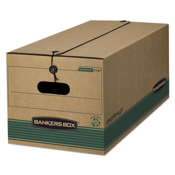 PRODUCTS | Bankers Box 00774 STOR/FILE Medium-Duty 15.25 in. x 24.13 in. x 10.75 in. Storage Boxes - Kraft/Green (12-Piece/Carton)