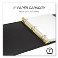 Office Jansan | Samsill 15130 11 in. x 8.5 in. 3 Rings 1 in. Capacity Classic Collection Ring Binder - Black image number 3