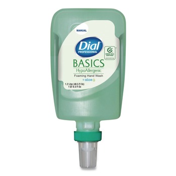 Dial Professional 1.2 Liter Basics Hypoallergenic Foaming Hand Wash Refill for FIT Manual Dispenser - Honeysuckle Scent (3/Carton)