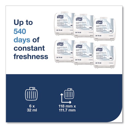 Tork Constant 32 mL Air Freshener Refill - Breeze (6/Carton)
