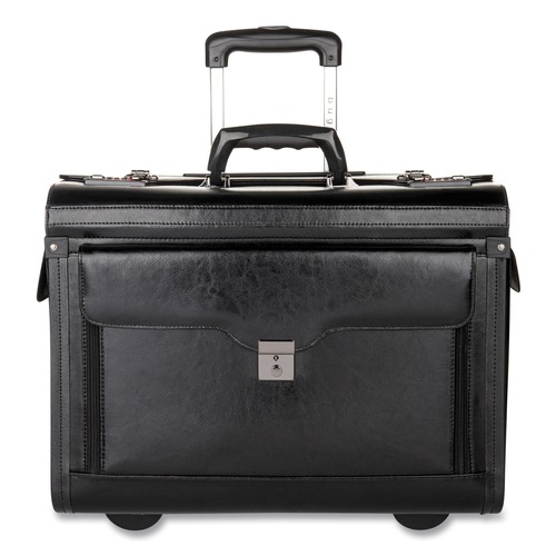 Just Launched | STEBCO BZCW546110-BLACK Catalog Case on Wheels, Leather, 19 X 9 X 15-1/2, Black image number 0